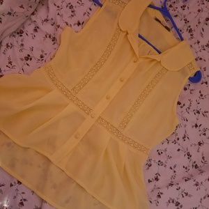 Forever 21 yellow blouse